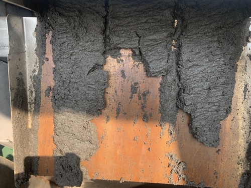 Before and after physicochemical sludge drying